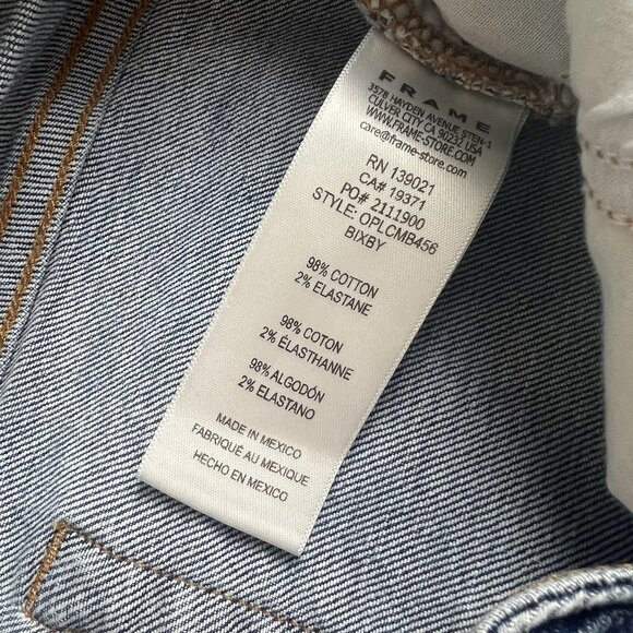 Frame Denim Size 29 Blue Bixby Le Crop Mini Bootcut High Waisted Jeans - Picture 8 of 11